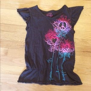 Girls Mudd Top with flower design